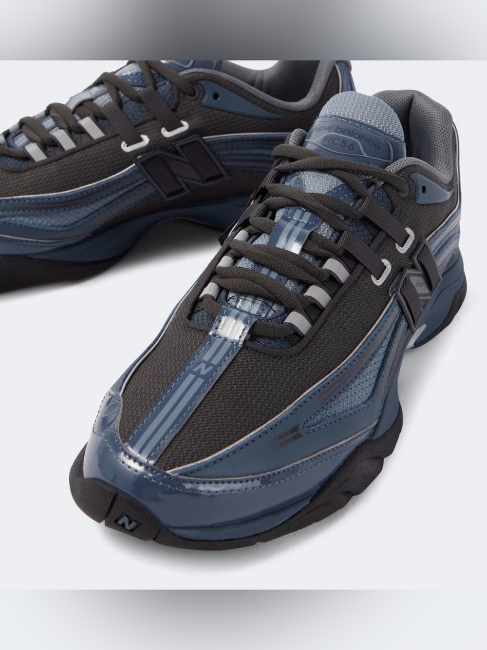 NWOB New Balance Men's Black and Blue Low-Profile Sneakers Size 10 - Picture 6 of 16
